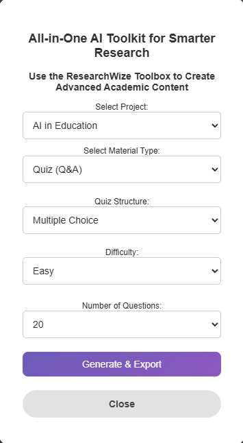 AI Quiz Maker Extension demo in Chrome